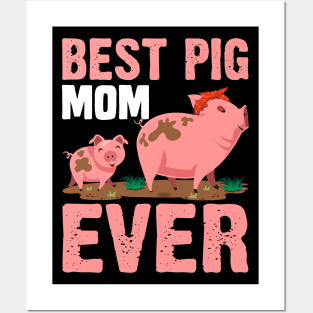 Best Pig mom Ever funny pig Posters and Art